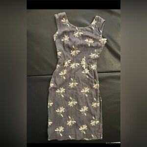 Vintage handmade embroidered linen dress